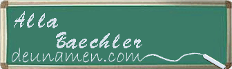 Alla Baechler Visitenkarte